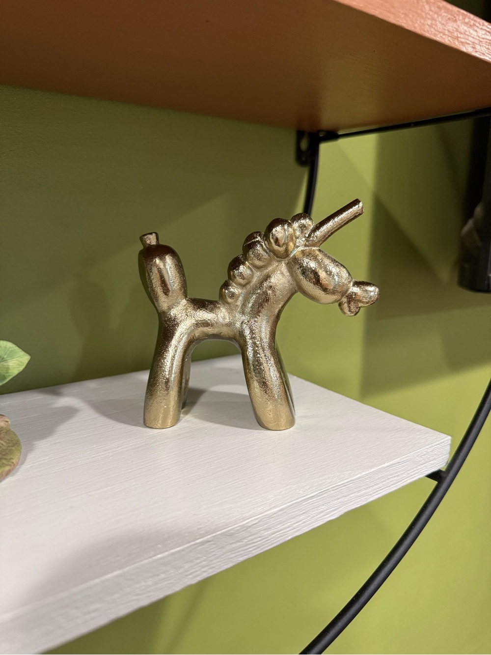 Metal Gold Unicorn Figurine Decor